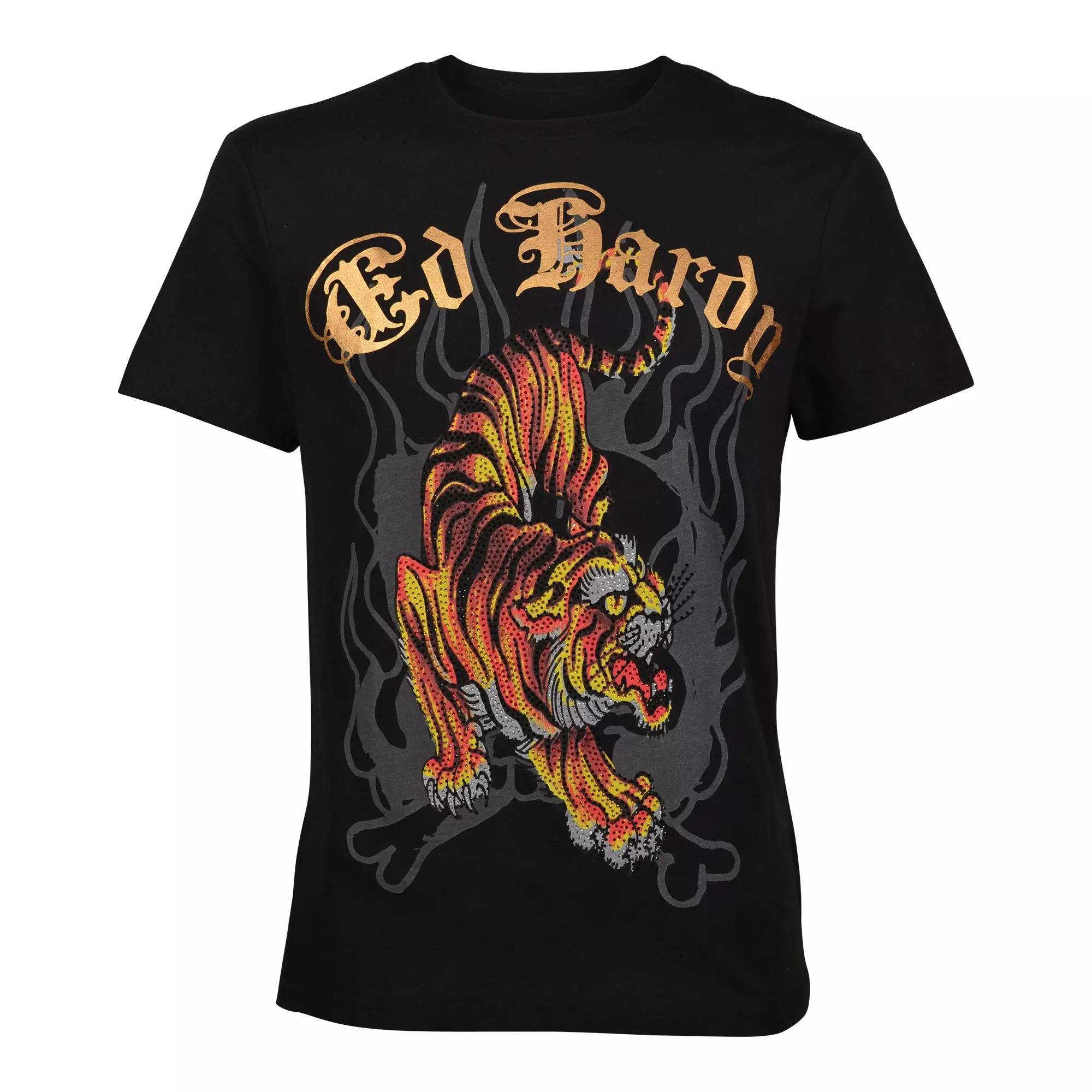 Ed Hardy TIGERS Tシャツ 🔥Ed Hardy RETRO TIGER TEE BLACK SHORT SLEEVE T-Shirt Size